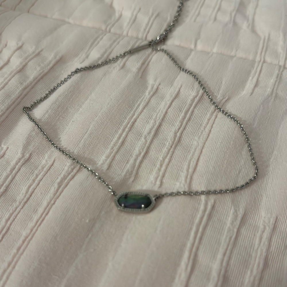 Kendra Scott Silver and Blue Necklace